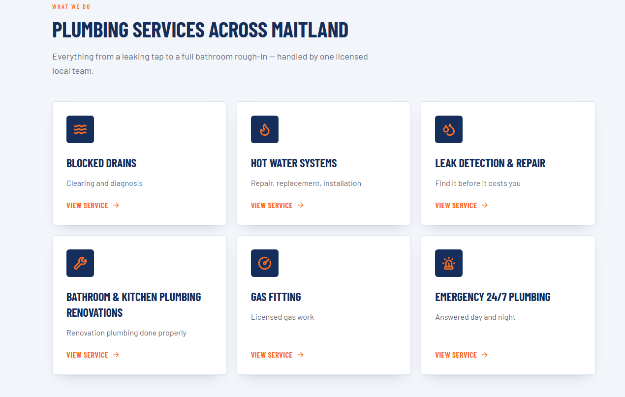 Maitland Rapid Plumbing services overview